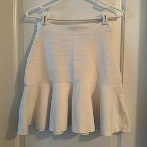 Guess White Stretch and Flare Skirt